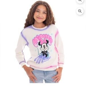 Disney Girls' Minnie Mouse Crewneck Sweatshirt Size M 8